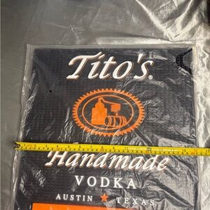 Tito's Handmade Vodka Bar Mat - Black and Orange